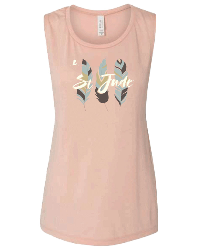Ladies Feather St. Jude Flowy Tank Top